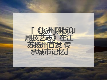 《扬州雕版印刷技艺志》在江苏扬州首发 传承城市记忆