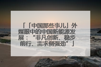 「中国那些事儿」外媒眼中的中国新能源发展：“非凡创新、稳步前行、需求侧强劲”