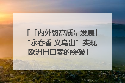 「内外贸高质量发展」“永春香 义乌出”实现欧洲出口零的突破