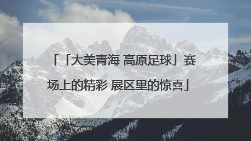 「大美青海 高原足球」赛场上的精彩 展区里的惊喜