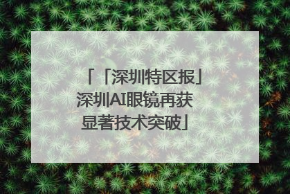 「深圳特区报」深圳AI眼镜再获显著技术突破