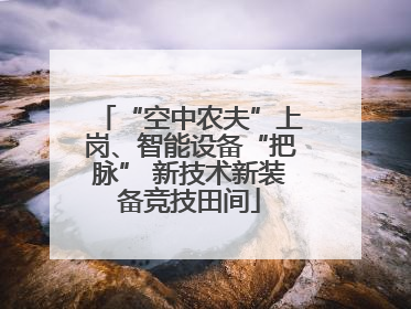 “空中农夫”上岗、智能设备“把脉” 新技术新装备竞技田间