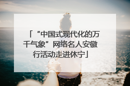 “中国式现代化的万千气象”网络名人安徽行活动走进休宁
