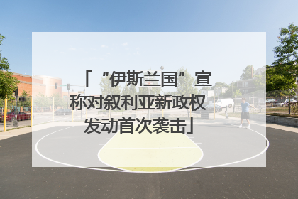 “伊斯兰国”宣称对叙利亚新政权发动首次袭击