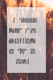 “南国新陶都”广西藤县打造陶瓷“智”造高地