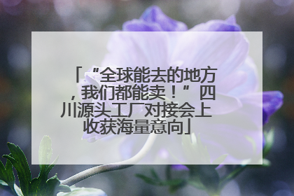 “全球能去的地方，我们都能卖！”四川源头工厂对接会上收获海量意向