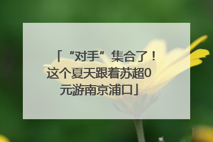 “对手”集合了！这个夏天跟着苏超0元游南京浦口