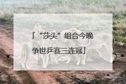 “莎头”组合今晚争世乒赛三连冠