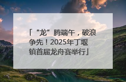 “龙”腾端午，破浪争先！2025年丁堰镇首届龙舟赛举行