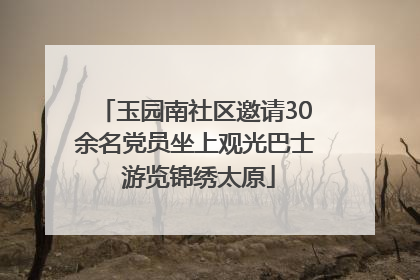 玉园南社区邀请30余名党员坐上观光巴士 游览锦绣太原