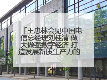 王忠林会见中国电信总经理刘桂清 做大做强数字经济 打造发展新质生产力的强劲引擎