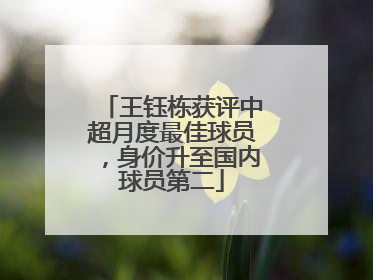 王钰栋获评中超月度最佳球员，身价升至国内球员第二
