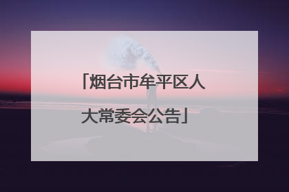 烟台市牟平区人大常委会公告