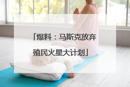 爆料：马斯克放弃殖民火星大计划