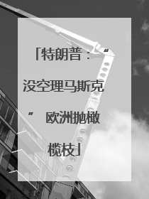 特朗普：“没空理马斯克” 欧洲抛橄榄枝
