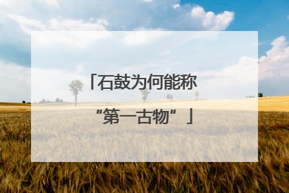 石鼓为何能称“第一古物”