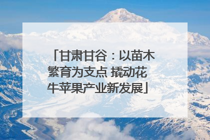 甘肃甘谷：以苗木繁育为支点 撬动花牛苹果产业新发展