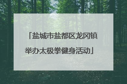 盐城市盐都区龙冈镇举办太极拳健身活动