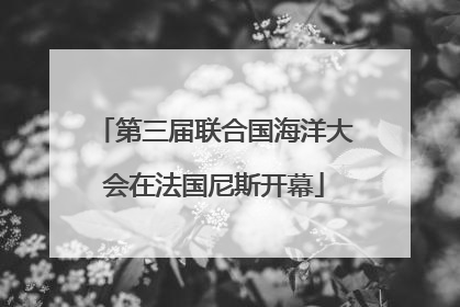 第三届联合国海洋大会在法国尼斯开幕