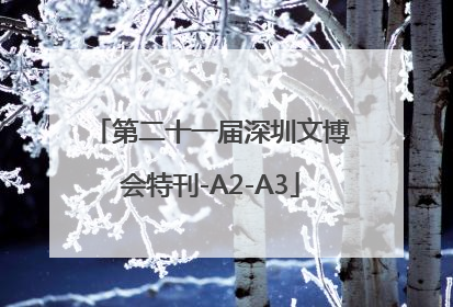 第二十一届深圳文博会特刊-A2-A3