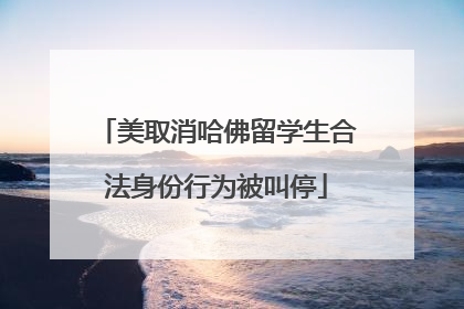 美取消哈佛留学生合法身份行为被叫停