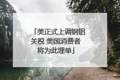 美正式上调钢铝关税 美国消费者将为此埋单