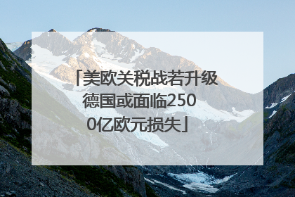 美欧关税战若升级 德国或面临2500亿欧元损失