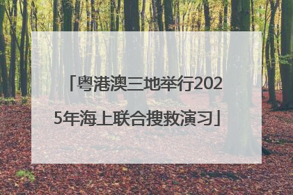 粤港澳三地举行2025年海上联合搜救演习