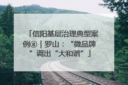 信阳基层治理典型案例⑧｜罗山：“微品牌”调出“大和谐”