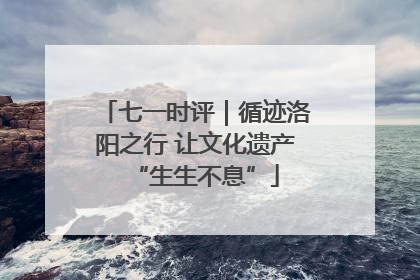 七一时评｜循迹洛阳之行 让文化遗产“生生不息”