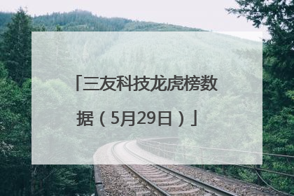 三友科技龙虎榜数据（5月29日）