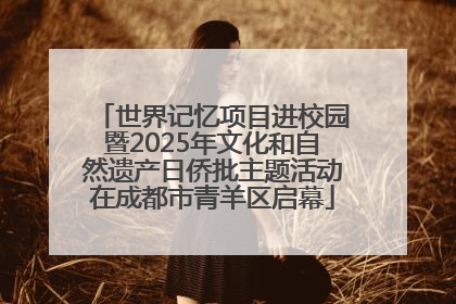世界记忆项目进校园暨2025年文化和自然遗产日侨批主题活动在成都市青羊区启幕