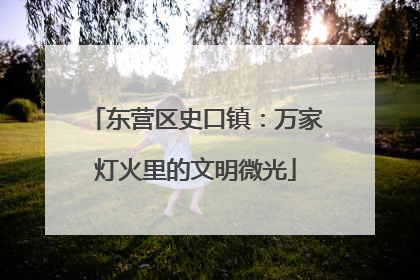 东营区史口镇：万家灯火里的文明微光