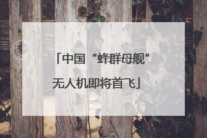 中国“蜂群母舰”无人机即将首飞
