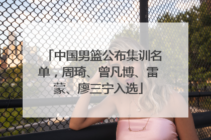 中国男篮公布集训名单，周琦、曾凡博、雷蒙、廖三宁入选