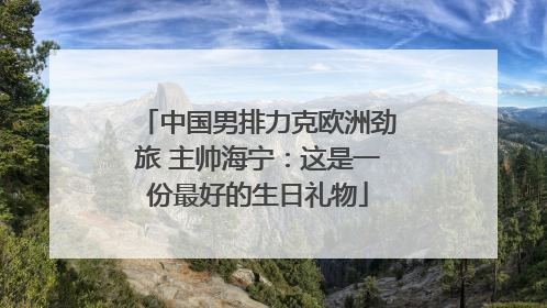 中国男排力克欧洲劲旅 主帅海宁：这是一份最好的生日礼物