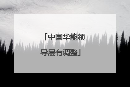 中国华能领导层有调整