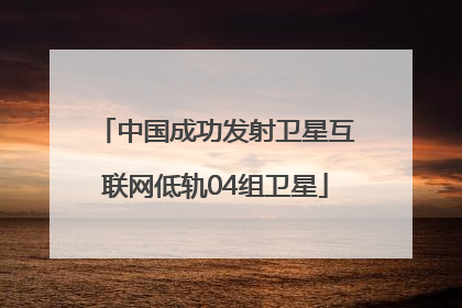 中国成功发射卫星互联网低轨04组卫星