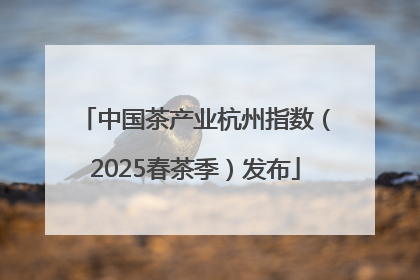 中国茶产业杭州指数（2025春茶季）发布