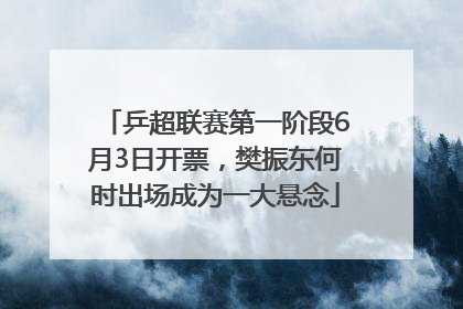 乒超联赛第一阶段6月3日开票，樊振东何时出场成为一大悬念