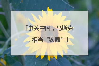 事关中国，马斯克：相当“钦佩”