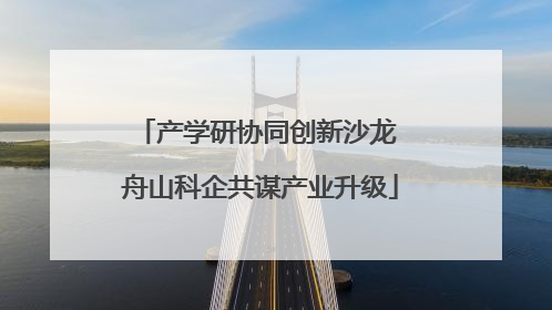 产学研协同创新沙龙 舟山科企共谋产业升级