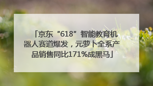 京东“618”智能教育机器人赛道爆发，元萝卜全系产品销售同比171%成黑马