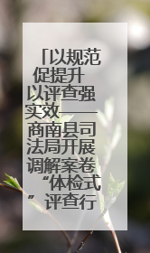 以规范促提升 以评查强实效——商南县司法局开展调解案卷“体检式”评查行动