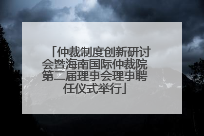 仲裁制度创新研讨会暨海南国际仲裁院第二届理事会理事聘任仪式举行