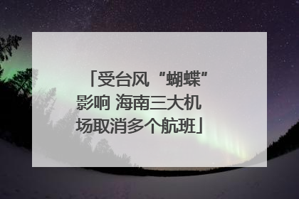 受台风“蝴蝶”影响 海南三大机场取消多个航班