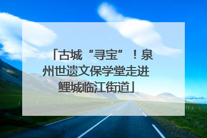 古城“寻宝”！泉州世遗文保学堂走进鲤城临江街道