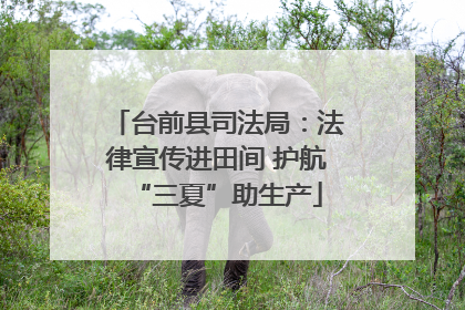 台前县司法局：法律宣传进田间 护航“三夏”助生产