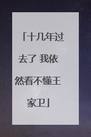 十几年过去了 我依然看不懂王家卫