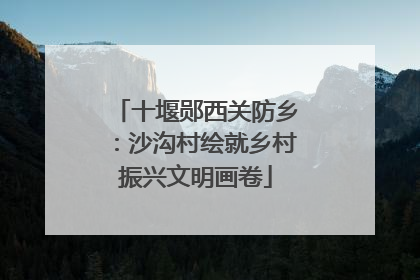 十堰郧西关防乡：沙沟村绘就乡村振兴文明画卷